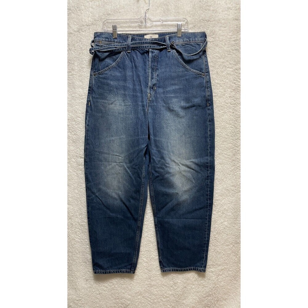 NWT‎ Banana Republic High-Rise Rigid Bow Jeans in Medium Wash Size 32 Belted